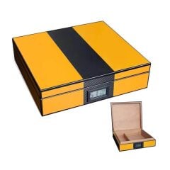 Karbon Fiber Desenli Humidor / Puro Saklama Kutusu