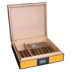 Karbon Fiber Desenli Humidor / Puro Saklama Kutusu
