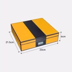 Karbon Fiber Desenli Humidor / Puro Saklama Kutusu