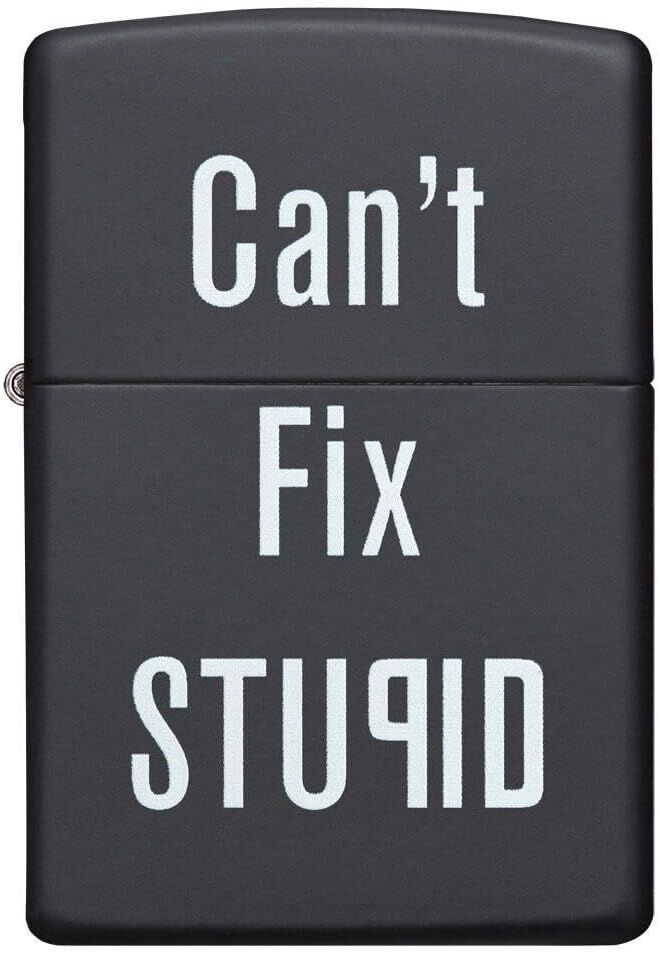 Zippo Can't Fix Stupid - Aptallığı Düzeltemezsin Dizayn Çakmak