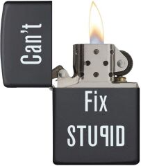 Zippo Can't Fix Stupid - Aptallığı Düzeltemezsin Dizayn Çakmak