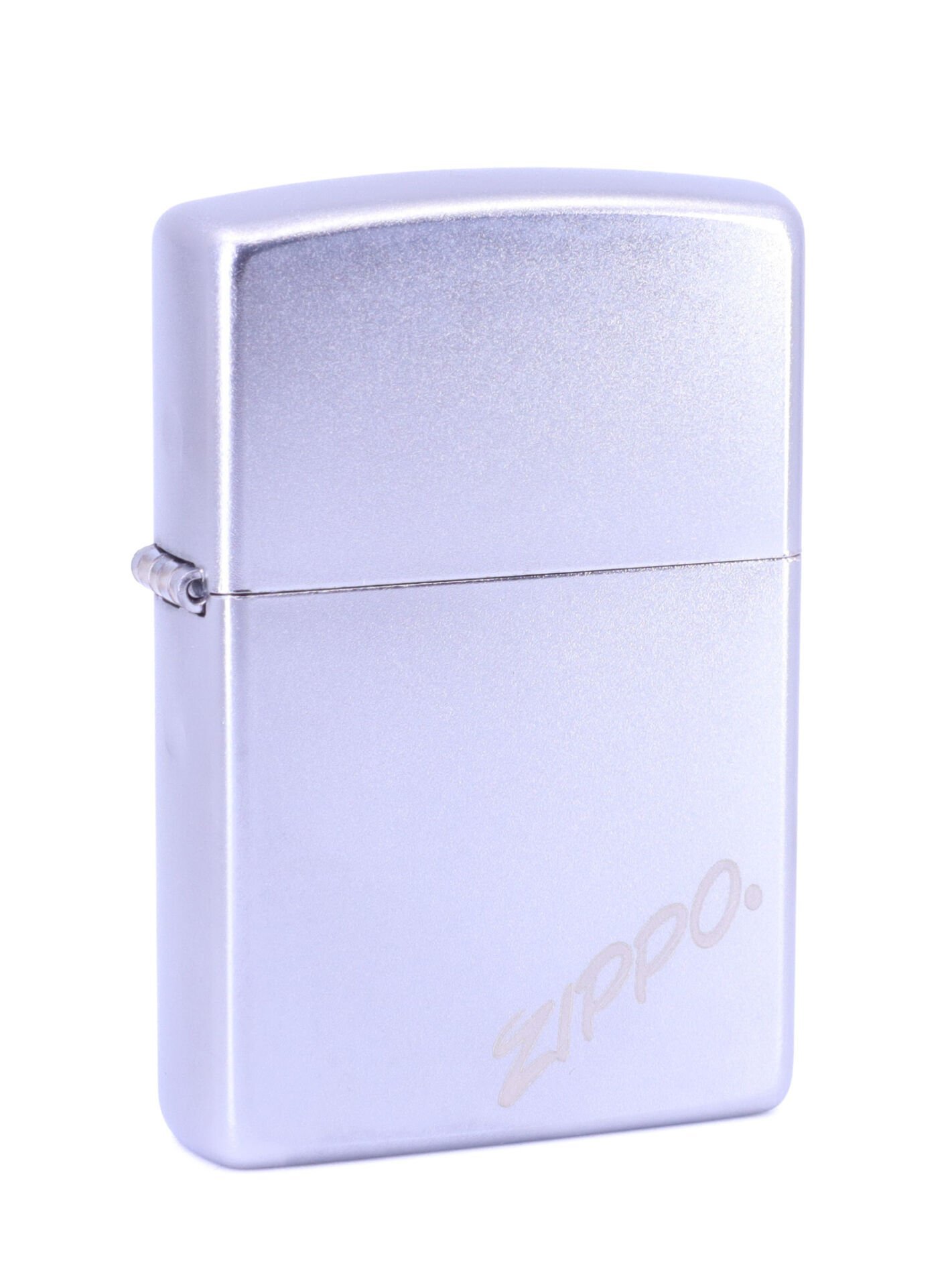 Zippo Satin Chrome Logo Dizayn Çakmak