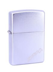 Zippo Satin Chrome Logo Dizayn Çakmak