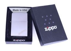 Zippo Satin Chrome Logo Dizayn Çakmak
