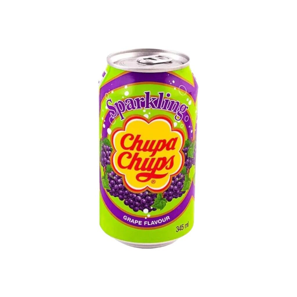 Chupa Chups Grape Flavour - Üzüm Aromalı Gazlı İçecek 345 ml