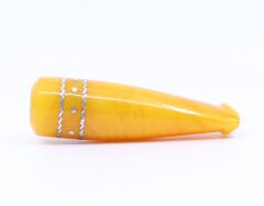 Clipper Gümüş Kakma Kehribar (Amber) Ağızlık