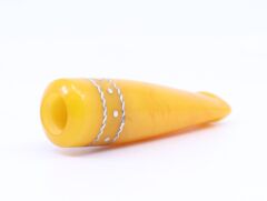 Clipper Gümüş Kakma Kehribar (Amber) Ağızlık