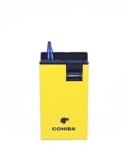 Cohiba Puro Çakmağı Çift Torchlu Jet Alev - Sarı/Siyah