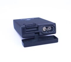 Cohiba Puro Çakmağı Çift Torchlu Jet Alev - Black Crackle/Siyah