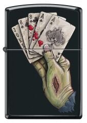 Zippo Dead Man's Hand Black Matte Dizayn Çakmak