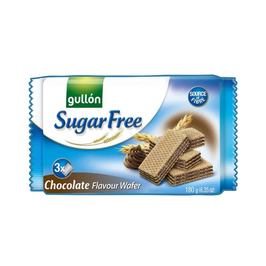 Gullon Kakao Aromalı Krema Dolgulu Şekersiz Gofret - Sugar Free Wafer 180 gr