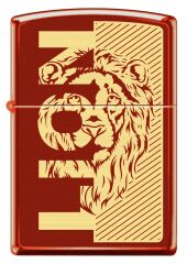 Zippo Scarlet King Lion Dizayn Çakmak
