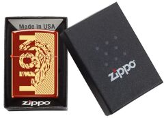 Zippo Scarlet King Lion Dizayn Çakmak