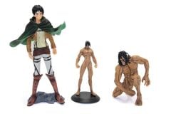 Attack On Titan 3'lü Anime Figür Seti