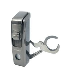 Parmida Puro Makaslı Jet Alev Puro Çakmağı - Gri