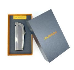 Parmida Puro Makaslı Jet Alev Puro Çakmağı - Füme/Kahverengi