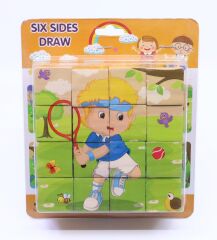 Ahşap Eğitici Oyuncak Yap-Boz Tenisçi Cocuk