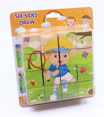 Ahşap Eğitici Oyuncak Yap-Boz Tenisçi Cocuk