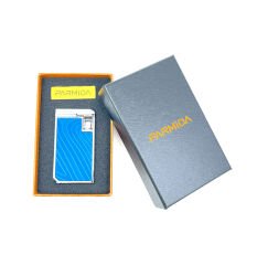 Parmida Çift Torch Puro Çakmağı - Lacivert/Gümüş