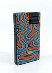 Cohiba Perde Alev Slim Puro Çakmağı - Turuncu/Mavi