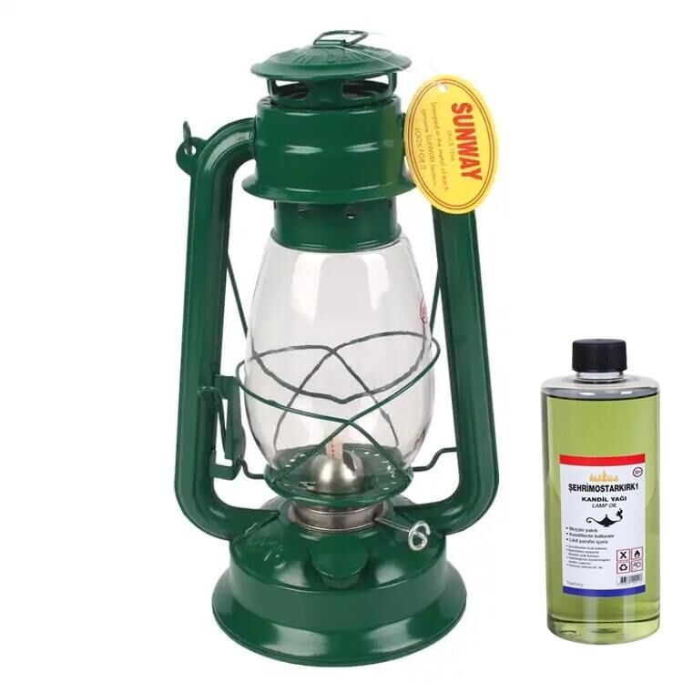Sunway Gemici Feneri Gaz Lambası ve Kandil Yağı - Yeşil