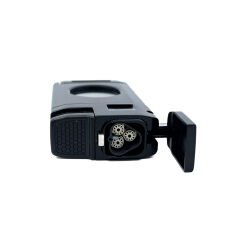 3 Pürmüz Alevli Metal Puro Çakmağı – Entegre Giyotin Kesicili ve Gaz Göstergeli - Siyah