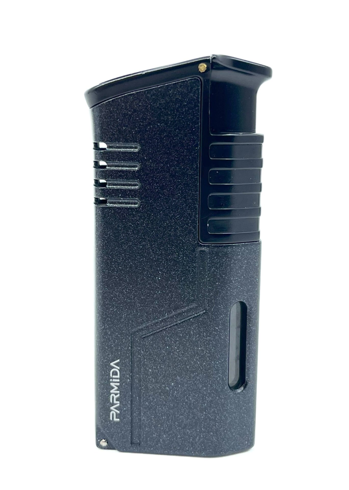 Parmida Üç Torchlu Jet Alev Puro Çakmağı - Kırçıllı Siyah