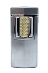 Zenit Lüks Metal Çakmak - USB Şarjlı & Elektronik Ateşleme - Gümüş/Altın