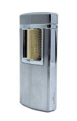 Zenit Lüks Metal Çakmak - USB Şarjlı & Elektronik Ateşleme - Gümüş/Altın