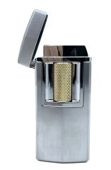 Zenit Lüks Metal Çakmak - USB Şarjlı & Elektronik Ateşleme - Gümüş/Altın