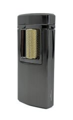 Zenit Lüks Metal Çakmak - USB Şarjlı & Elektronik Ateşleme - Füme/Altın