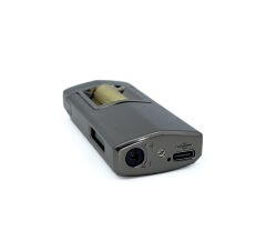 Zenit Lüks Metal Çakmak - USB Şarjlı & Elektronik Ateşleme - Füme/Altın