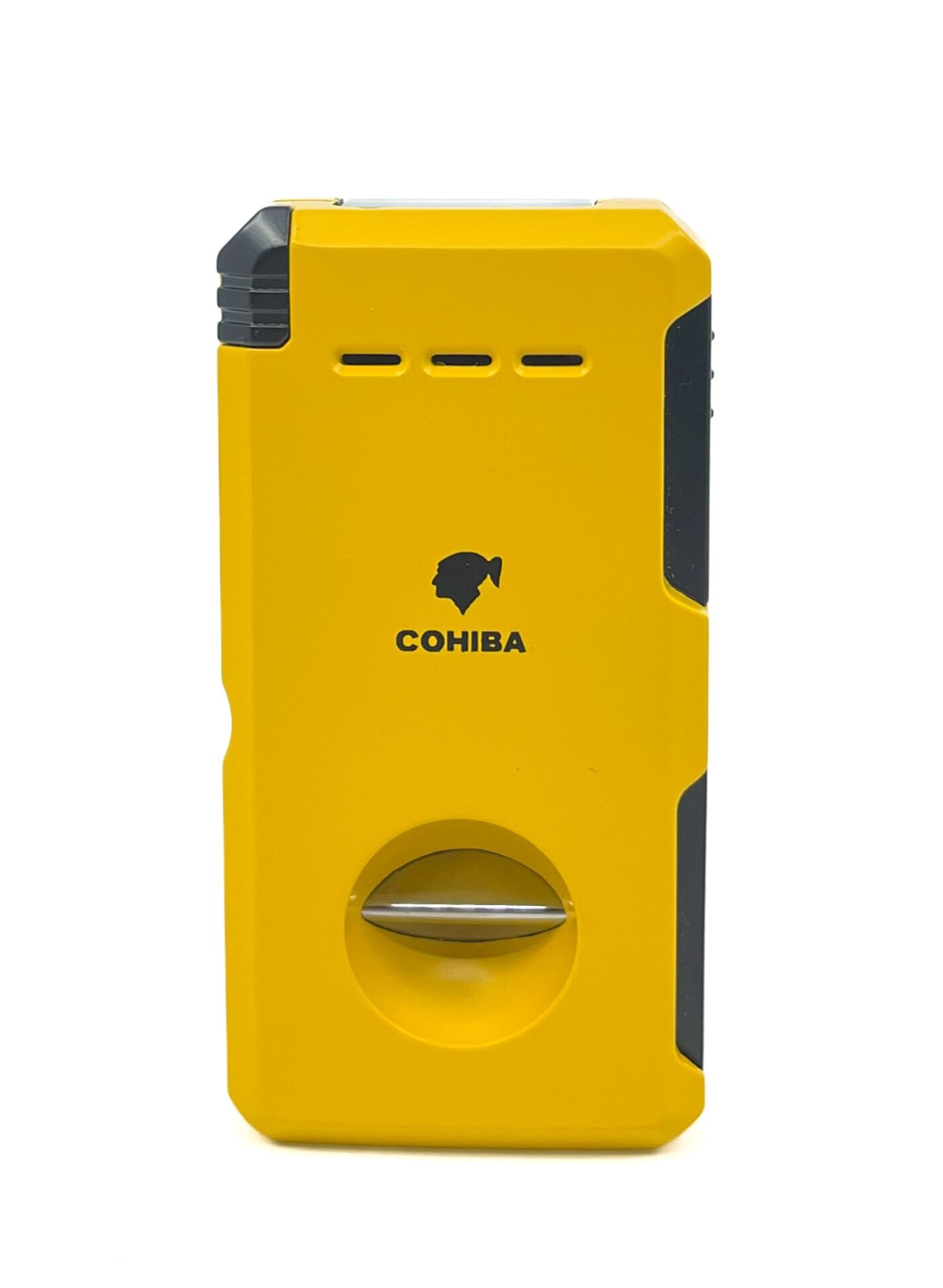 Cohiba Çift Torch Puro Çakmağı - V Cut Puro Kesicili - Sarı