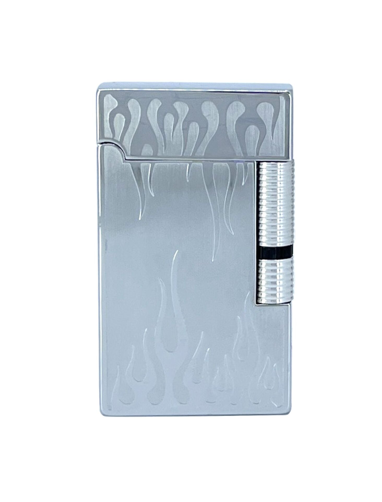 Zenit Metal Alev Desenli Pürmüz Alevli Çakmak - Gümüş Gri (Özel Kutulu)