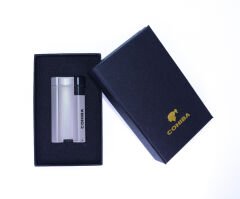 Cohiba Çift Torch Puro Çakmağı Gri-Siyah