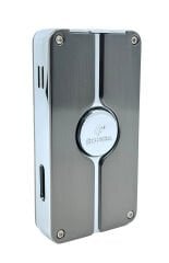 Cohiba Üç Torch Puro Çakmağı - Antrasit/Parlak Krom