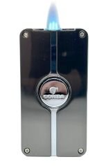 Cohiba Üç Torch Puro Çakmağı - Antrasit/Parlak Krom