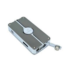 Cohiba Üç Torch Puro Çakmağı - Antrasit/Parlak Krom