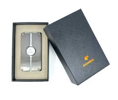 Cohiba Üç Torch Puro Çakmağı - Antrasit/Parlak Krom