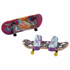 Hot Wheels Skate Retro Temalı Ikili Parmak Kaykay ve Ayakkabı