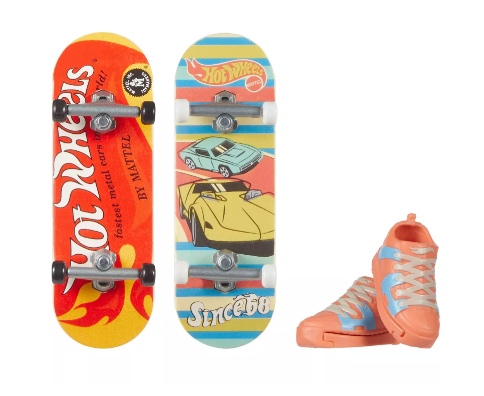 Hot Wheels Skate Retro Temalı Ikili Parmak Kaykay ve Ayakkabı - Model 2
