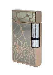 Zenit Metal Örümcek Desenli Pürmüz Alevli Çakmak - Rose Gold (Özel Kutulu)
