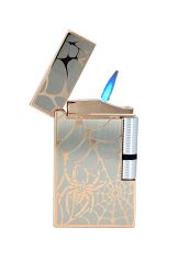 Zenit Metal Örümcek Desenli Pürmüz Alevli Çakmak - Rose Gold (Özel Kutulu)