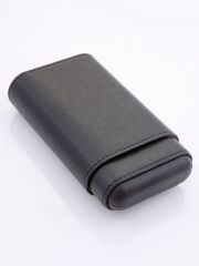 Parmida Deri Puro Kılıfı/Seyahat Humidoru 3'lü - Siyah