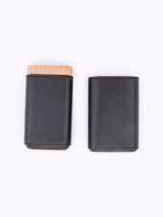 Parmida Deri Puro Kılıfı/Seyahat Humidoru 3'lü - Siyah