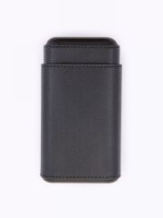 Parmida Deri Puro Kılıfı/Seyahat Humidoru 3'lü - Siyah