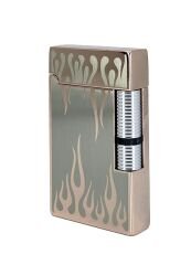 Zenit Metal Alev Desenli Pürmüz Alevli Çakmak - Rose Gold (Özel Kutulu)