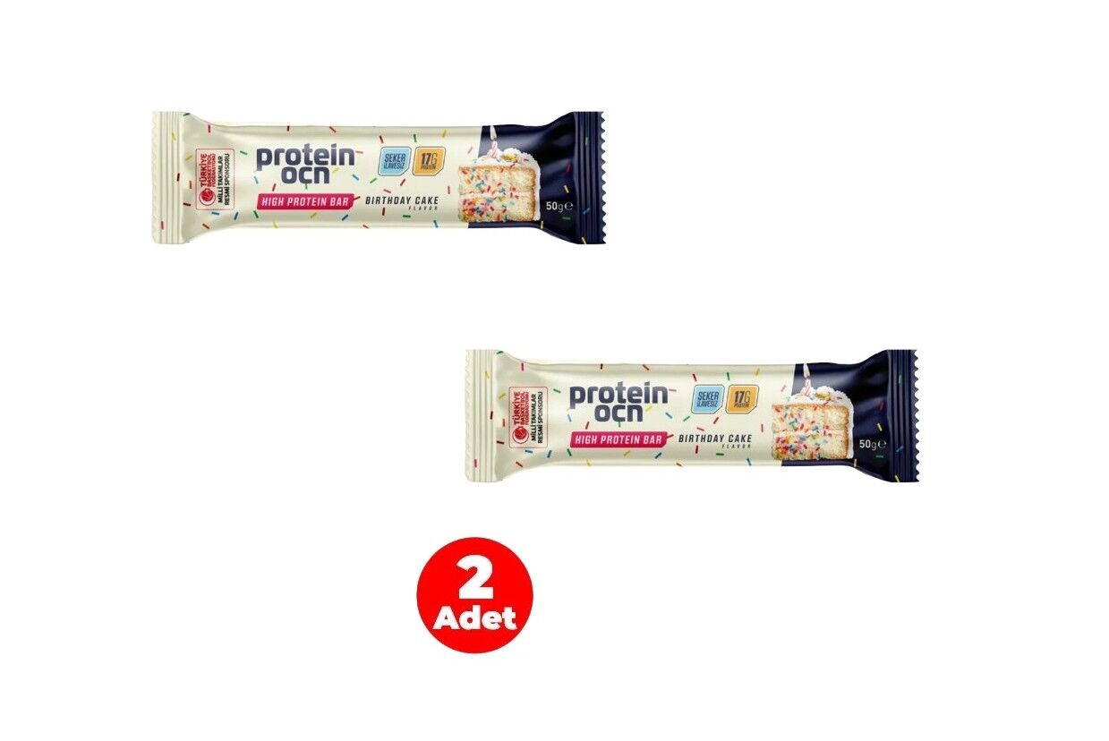 PROTEİNOCEAN Birthday Cake Protein Bar 50g (2 Adet)