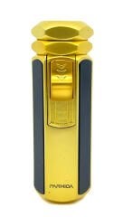 Parmida Hexagon Dört Torch Puro Çakmağı - Altın Renk/Siyah