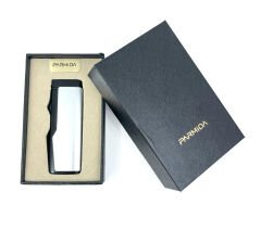 Parmida Dört Torch Jet Alev Puro Çakmağı - Gümüş/Siyah